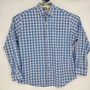Peter Millar‎ Shirt Mens XL Summer Comfort Plaid Button Down Long Sleeve Preppy